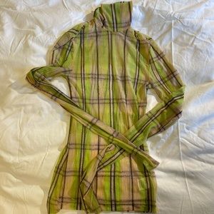 Supriya Lele lime green mesh turtleneck